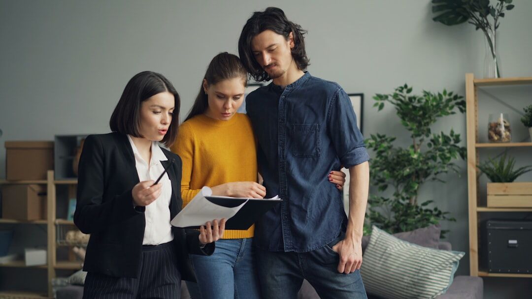 team analyzing documents